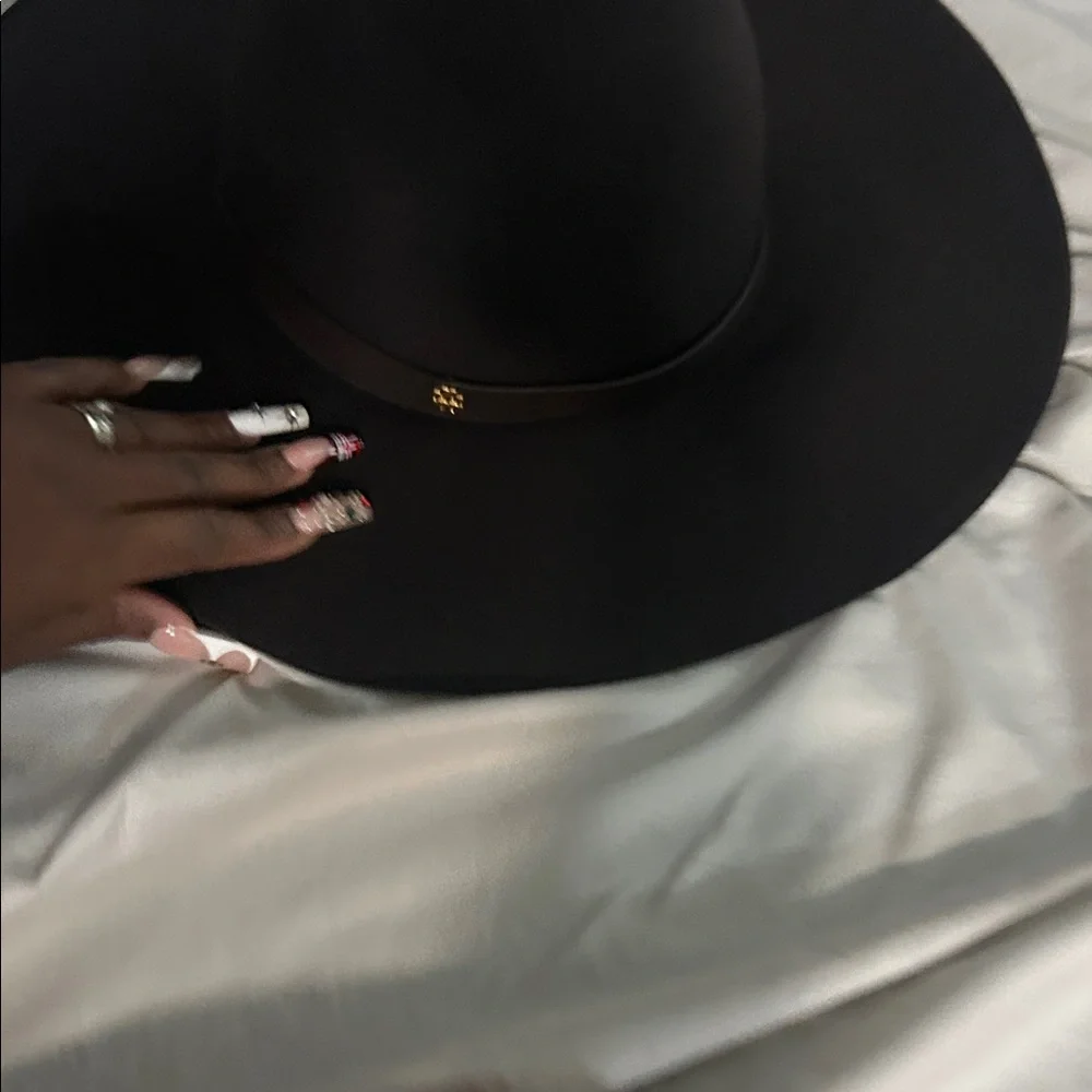 Tory Burch Dark Brown Wide-Brim Hat